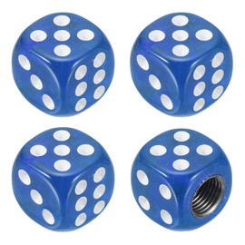 PATIKIL 4 Pcs Die Tire Valve Caps Universal Plastic Tire Valve Dustproof Caps for Car Cargo Motorcycle Off-Road Vehicle (Blue)