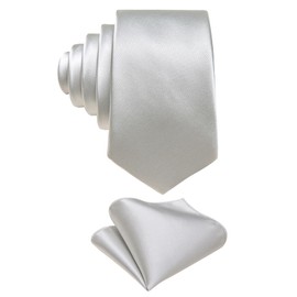 Barry.Wang Neckties for Boys Regualr Self-Ties Adjustable Handkerchief Set Uniform Wedding Ceremony Age 6-17