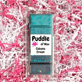 Puddle of Wax - Cabana Cream Soy Wax Melt Snap Bar - 50g - Calm & Relaxing Scent - Vegan Friendly - Made in the UK