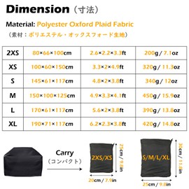 TRIWONDER Barbecue Grill Cover Large BBQ Stove Cover for Bonfire Stand Bag Garden Furniture Cover Outdoor Camping Waterproof Dustproof Windproof Sunscreen (S - 145 x 61 x 117 cm)