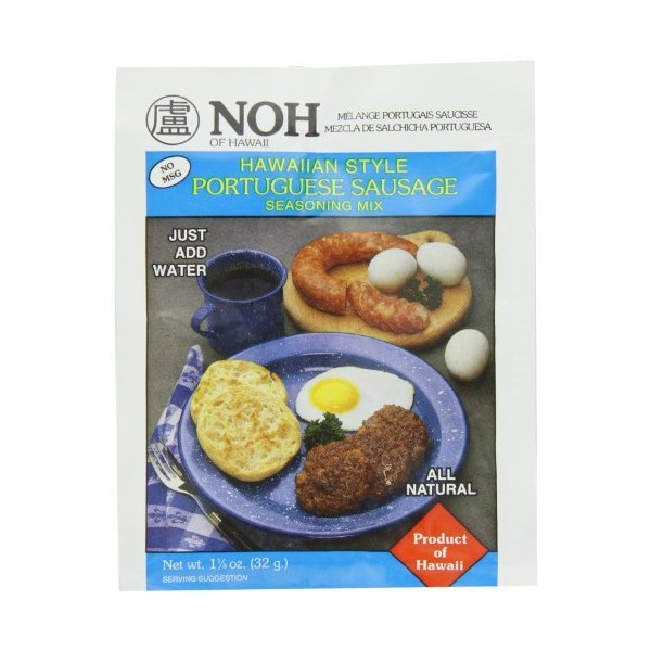 NOH Portuguese Sausage, 1.125-Ounce Packet, (Pack of 12)
