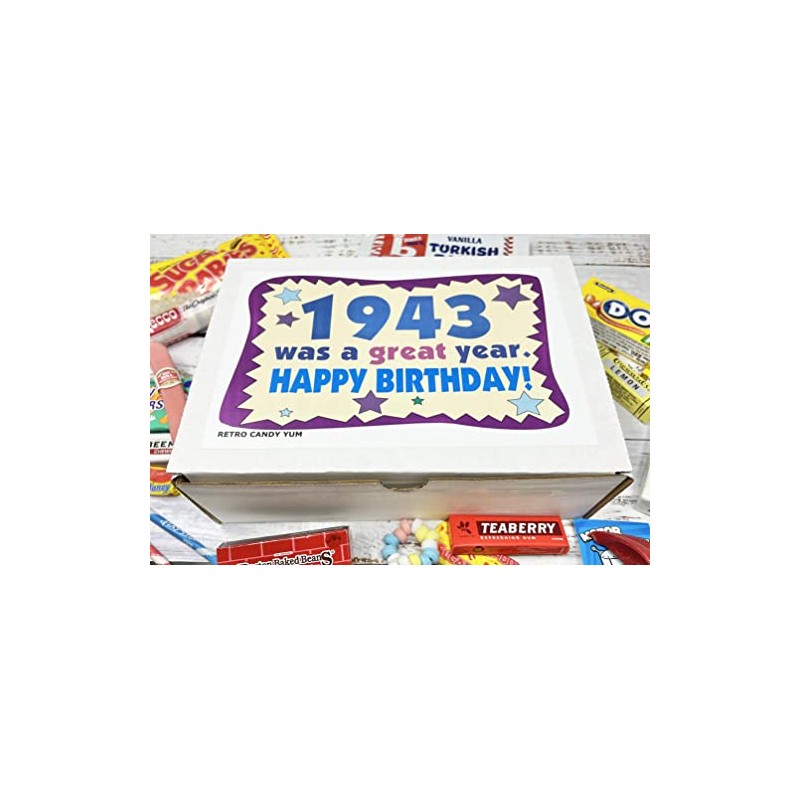 RETRO CANDY YUM ~ 1943 82nd Birthday Gift Box Nostalgic