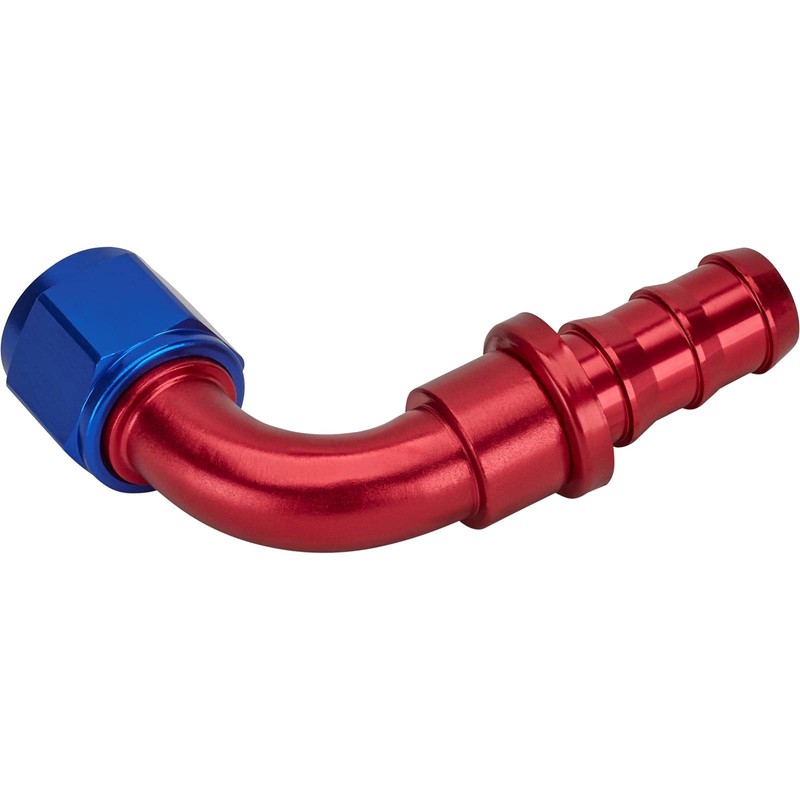 90 Degree Socketless Push-On Hose End, -10 AN