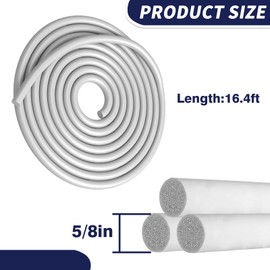 DGSL Backer Rod 5/8 Inch, Caulk Saver for Gaps and Joint Concrete Filling, EPDM Rubber Backer Rod Joint Filler for Driveway and Wall Cracks(16.4 Ft Length)
