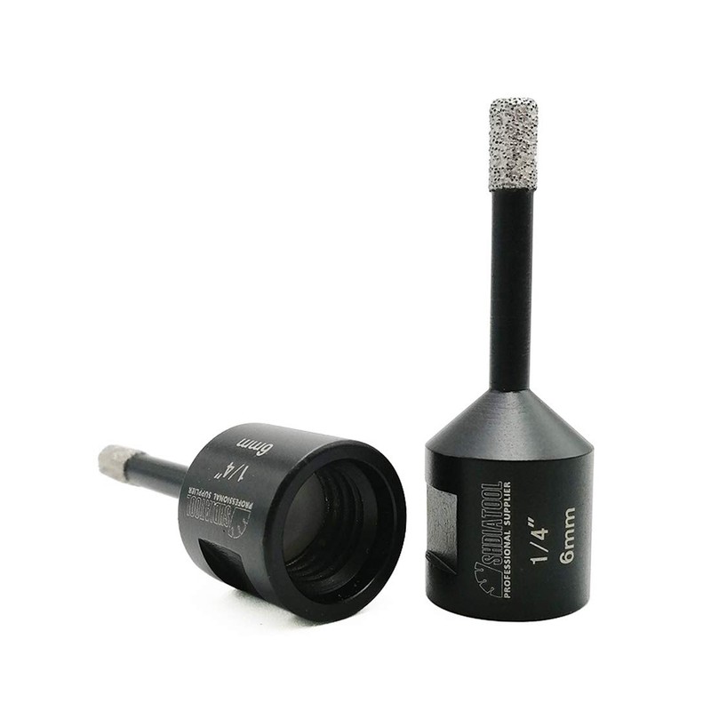 SHDIATOOL Diamond Core Drill Bits 2PCS 1/4 Inch for Porcelain
