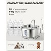 Stainless Steel Cat Water Fountain for Cats Indoor 3.2L 108oz