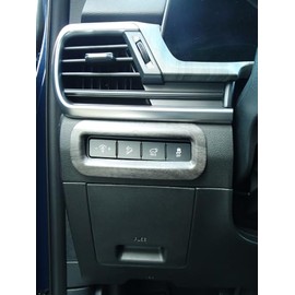 JUIVEEL Matte Wood Grain Style Front Adjust Panel Cover Interior Headlight Button Panel Cover Compatible with Kia Telluride 2020-2022 Accessories