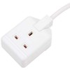 1 Gang White 13 Amp Professional Trailing Socket Extension Lead