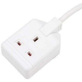 1 Gang White 13 Amp Professional Trailing Socket Extension Lead Mains Power (1.5 M)