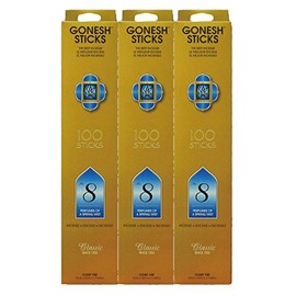 GONESH INCENSE NO.8 100 STICKS GARNESH INCENSE NO.8 100 X 3 PACK