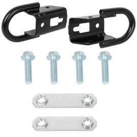 SCITOO fl3z-17a954-c Tow Hooks Kits Compatible with for Ford Expedition 2007-2015 for Ford F150 Truck 2009-2018(Black 2pcs Front)
