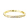OUANGANC 14K Gold Plated Classic Tennis Bracelet for Women -