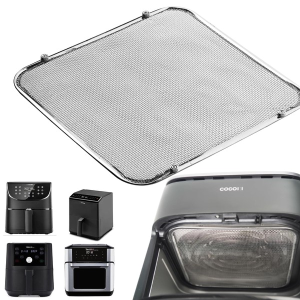 Kispog Splatter Guard for Air Fryer: Stainless Steel Magnetic -