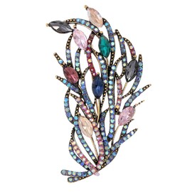 FAIRYGATE Brooches for Women UK Vintage Brooch Lapel Pin Crystal Corsage Luxury Gemstone and Rhinestone Brooches Ladies Wedding Banquet Elegant Accessories Jewelry Gifts for Women B1637