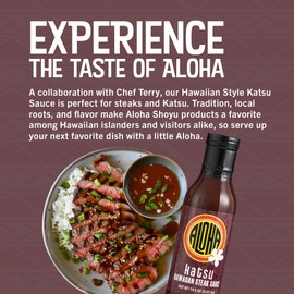Aloha Shoyu - Katsu Sauce - Hawaiian Steak Sauce - Sweet and Tangy - Made in Hawaii - 14.5 oz. Bottle