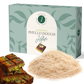 Jatisse Premium Dried Kataifi Perfect for Viral Dubai Chocolate Bar Pistachio Stuffed Desserts Knafeh, Kunafa, and Middle Eastern Pastries - Kataifi Shredded Fillo Dough, Kunefe, Kadayif (2.2 lbs (Pack of 1))