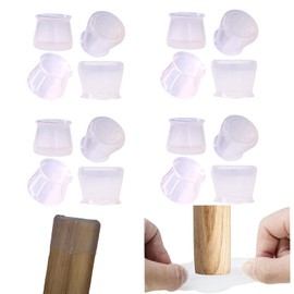 Simpracon Non Slip Silicone Chair Leg Floor Protectors Fit 1.3”to1.8” Chair Leg Caps Bottom Furniture Table Feet Covers for Hardwood Floors Prevent Scratches Round or Square,16 PCS