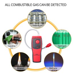 Gas Detector for Flammable Gases, Portable Gas Leak Tester, Universal for Factories, Garages