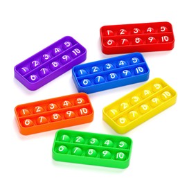 Kakukokas 6 Pack Mini Number Fidget Toys,Pop Fidgets Pack Party Favors for Kids & Adults,Push Sensory Toys Bulk Toddler Toys,Stress Relief Gifts for Easter Basket Stuffers,Party Supplies