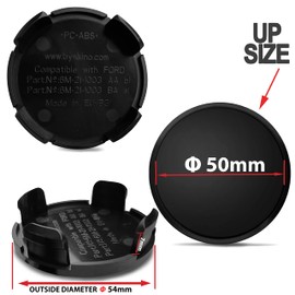 Compatible with Ford Wheel Center Caps Alloy Hub Centre Rim Cover Badge 54mm Skull CF 10