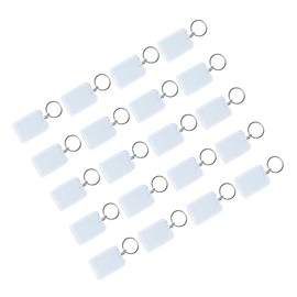 TEHAUX 30pcs Custom Photo Keychain Acrylic Blank Keyring Decorations Toiletry Bag Keychains Ring Keyring Split Ring