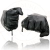 Milwaukee Leather Men's Gauntlet Motorcycle Hand Gloves-Black Leather Long Cuff
