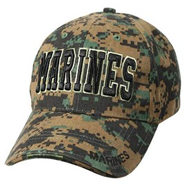 Rothco Deluxe Marines Low Profile Insignia Cap (US, Alpha, One Size, Woodland Digital Camo)