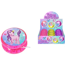 KandyToys Responsive Bright Unicorn Light Up LED Kids Yoyo | Three Colours | Kids Toys | 5.5cm