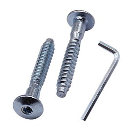 SKIR'CO (Pack of 25) Zinc Plated Wood Joining Screws 7.0 x 50mm Furniture Connecting Screws Flat Head Screws