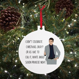 Schmidt Jewish Ornament/Funny Ornament/ Christmas / Stocking Stuffer / Birthday / Ornament for Christmas Tree / Gift for Him / Gift for Her / Hanukah / Printed on Round 3 Inch Aluminum Ornament