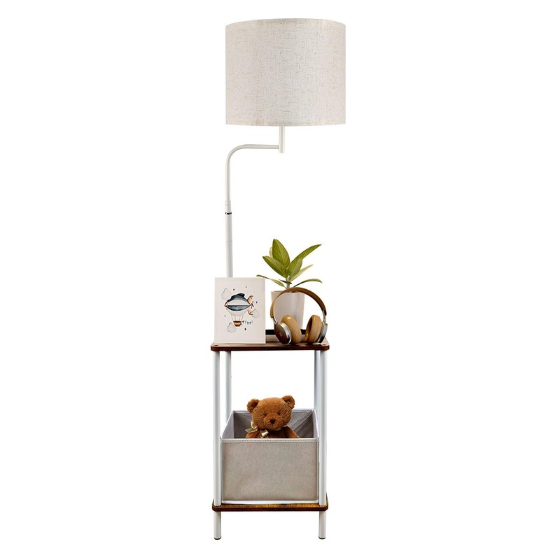 Lightdot 56" Floor Lamp with Table & Storage Bag, Dimmable