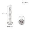sourcing map Phillips Hex Washer Self Tapping Screws, M6 x