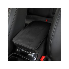 Bittwee Car Center Console Armrest Cover, Comfortable PU Leather Waterproof Anti-Scratch Auto Console Lid Pad Cushion Arm Rest Box Lid Protection Trim, Universal for Vehicle, SUV, Truck, RV（Black）