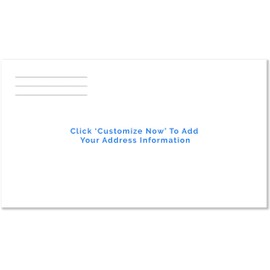 500 Custom Business Return Envelopes #6 ¾ | 24lb Weight in White Wove, Commercial Grade | USA Company