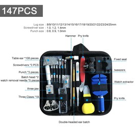 147pcs Watch Repairing Tools Set Watch Maintenance Kit Watches BackCase Opener Watch Battery Change Tool Professional Watchmaker Kit