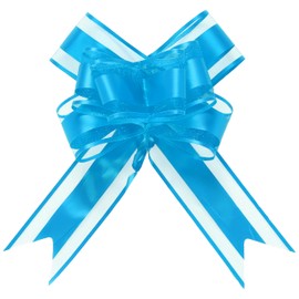 sxvblly Pull Bows for Gift Wrapping 10 PCS Blue Gift Bows 6 Inch Large Bows for Wedding Basket Birthday Party Gift Boxes and Flower Decorations