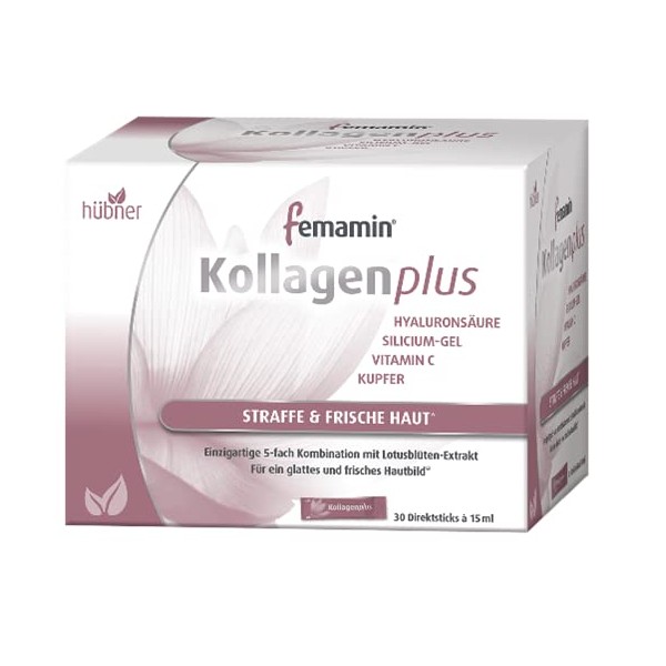 Hübner Femamin Collagen Plus with Unique 5-Way Combination and Lotus