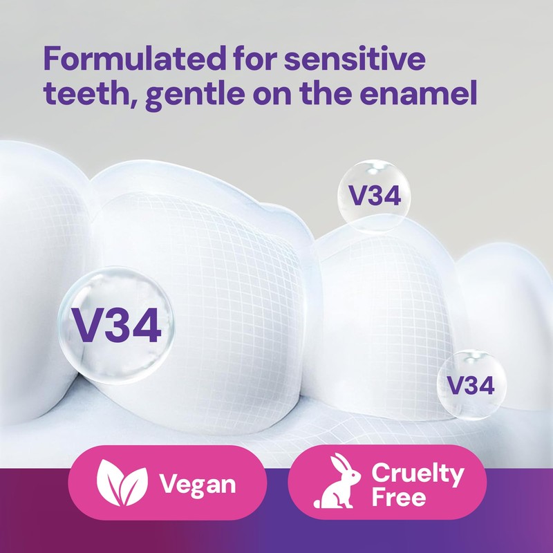 Esmile Purple Power Teeth Whitening Strips, Vegan and Cruelty Free,
