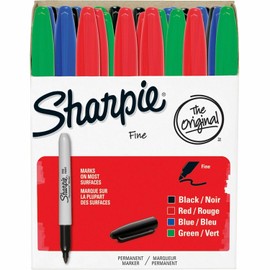 Sharpie 1921559 Fine Tip Permanent Marker, Assortment, 36/Pack