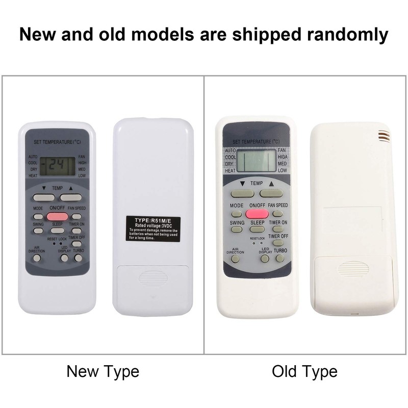 Haosie R51M/E Universal Air Conditioner Remote Control, Remote Controller Replacement