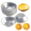 JASOLYI 10pcs Aluminum Egg Tart Molds,Tart Tin Pudding Moulds,Muffin Tin