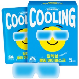 ATEX Artex Relaxing Cooling Eye Mask, Eye Swelling Cold Pack, Cold Eye Mask, 5 Pieces / 아텍스 릴렉싱 쿨링 아이마스크 눈 붓기 냉찜질 냉안대 5매입
