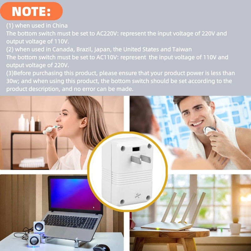 Voltage Converter 70W 110V/120V to 220V/240V Step-Up&Down Voltage Converter Transformer