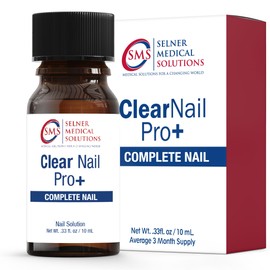 Selner Medical Solutions ClearNail - Clear Nail Support for Discolored, Thickened, Yellow Finger Nails - Made in the USA - 0.33 FL Oz