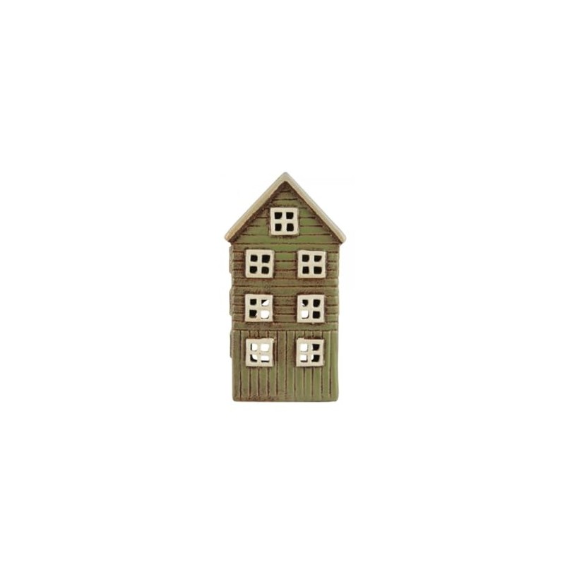IB Laursen House f/tea light Thorshavn red door on side