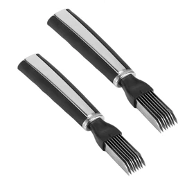 Cunyuer Shred Silk the Knife, 2PCS Upgrade Scallion Shredder, Green Onion Shredder Stainless Steel, Green Onion Slicer Vegetable Cutter for Kitchen Cutting Garlic Salad