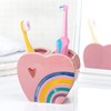 Allure Home Creation Rainbow Hearts 4-Piece Ceramic Bathoom Accessory Set