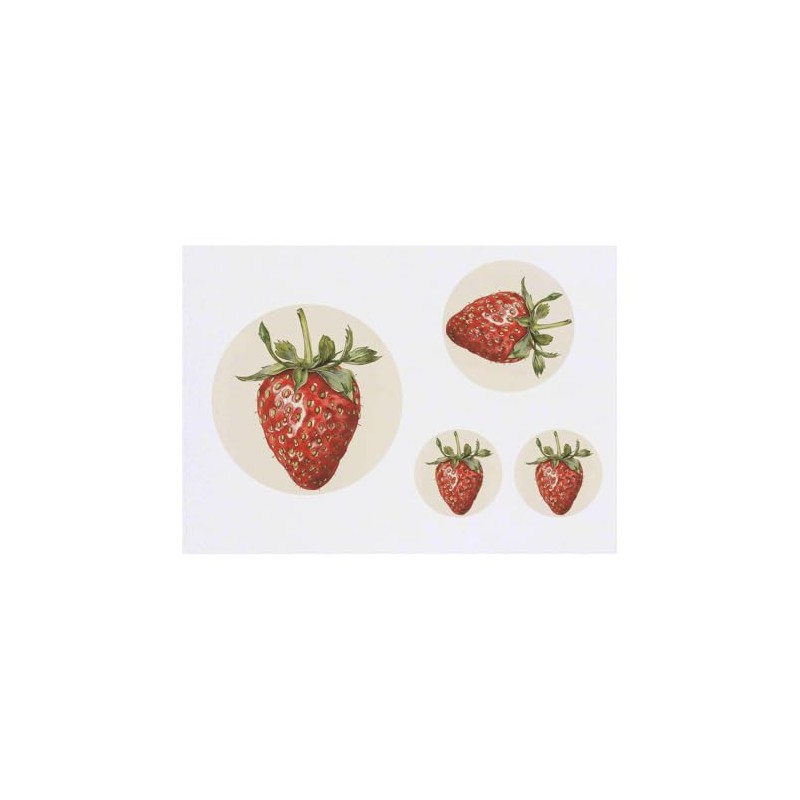 4 x 'Single Strawberry' Temporary Tattoos - Water Resistant, Skin-Safe,