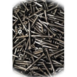 New Pack of (200) Phillips Flat Head 12-24 x 2-1/2 Self-Drilling Reamer Wing Screws ACQ Tek Multi-Purpose Comprehensive Hardware Fastener Assortment Kit MoPNEM02178