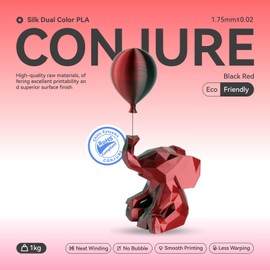 Chitu Systems Conjure Silk PLA 3D Printer Filament, 1.75mm Christmas Dual Color Filament, Silk Black Red/Black Gold/Purple/Dark Green 3D Filament Bundle 4x1KG/8.8lb